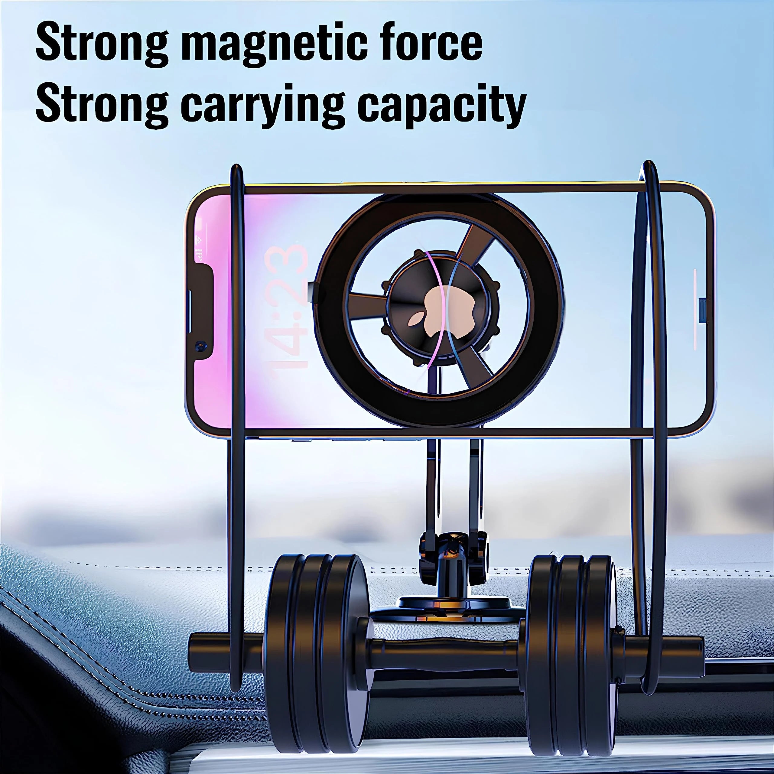 Magnetische faltbare Auto-Handyhalterung, magnetische Auto-Handyhalterung  mit faltbarer Basis, 360° universell drehbar, tragbare Autohalterung
